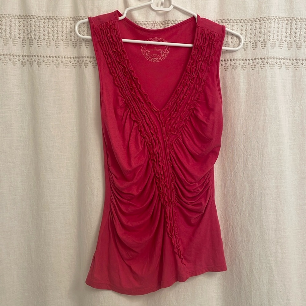 Deletta Anthropologie V Neck Tank Top - Size M - Pink